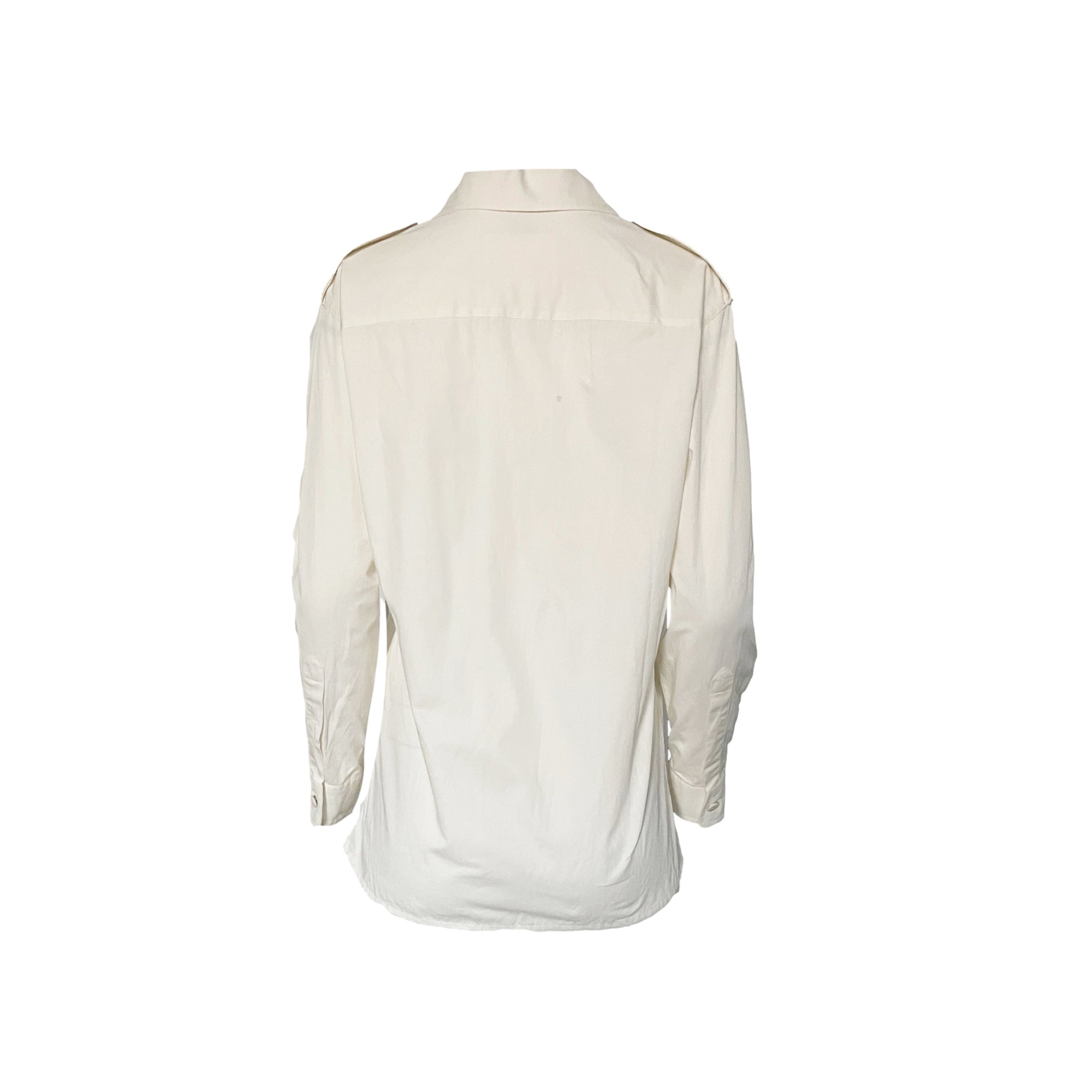 Chanel White Pockets Button Down - Apparel