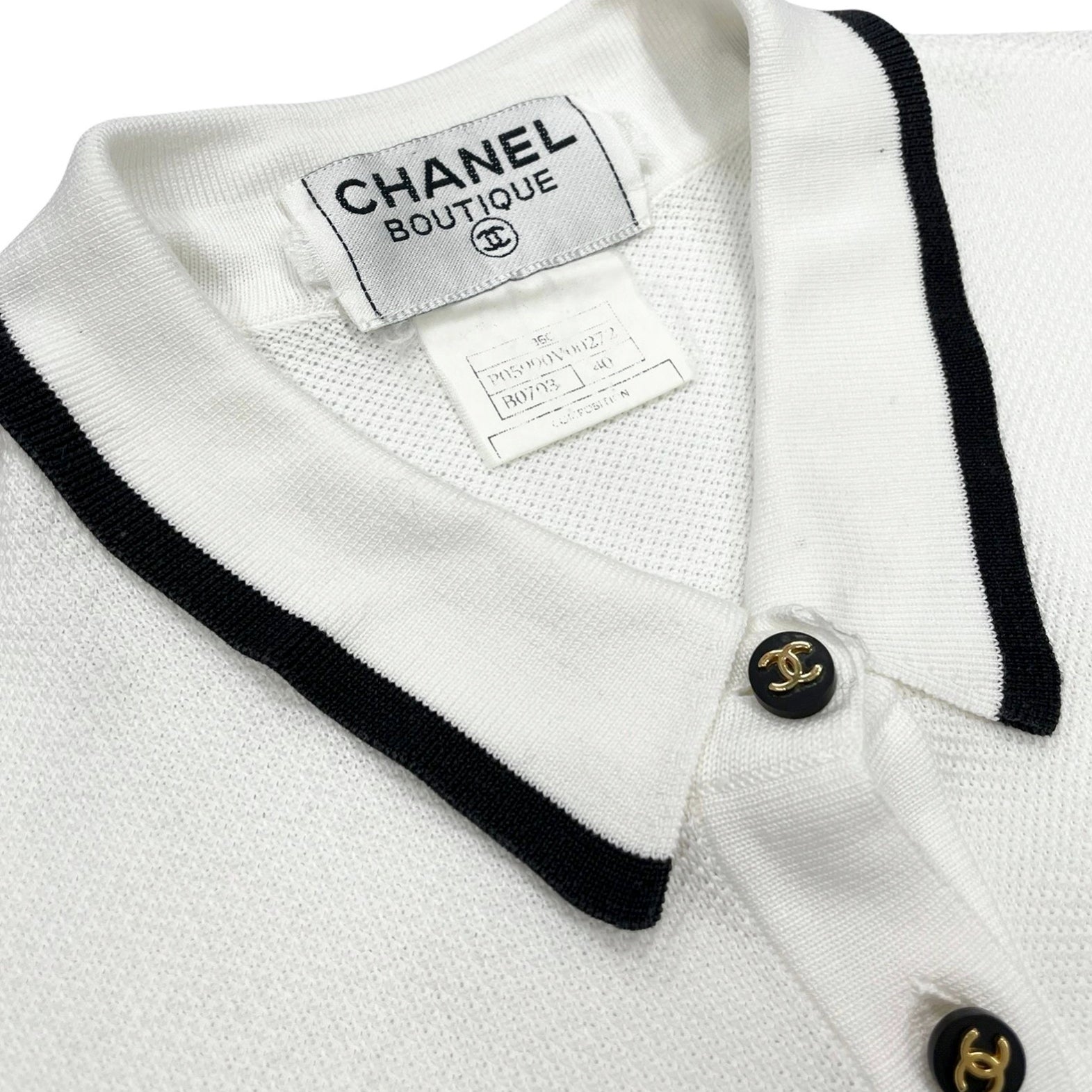 Chanel White Polo Button Dress - Apparel