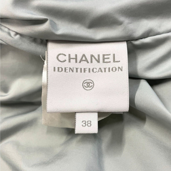 Chanel White Quilted Puffer Jacket - Apparel