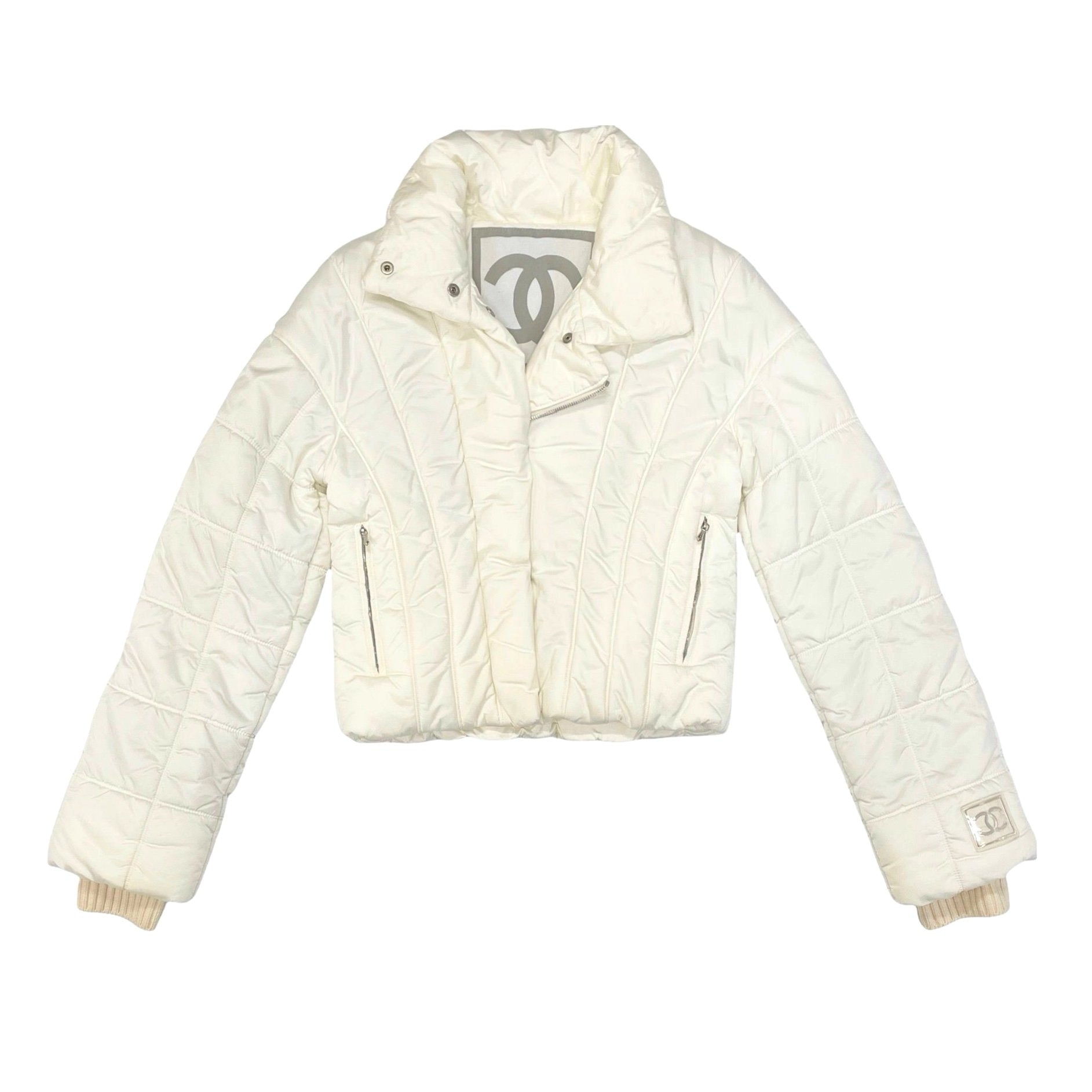 Jacket Chanel White size 36 FR in Polyester - 24908700