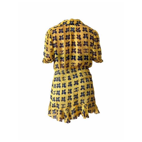 Chanel Yellow Butterfly Dress - Apparel