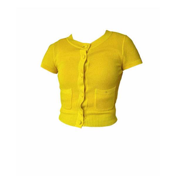 Chanel Yellow Cropped Set - Apparel