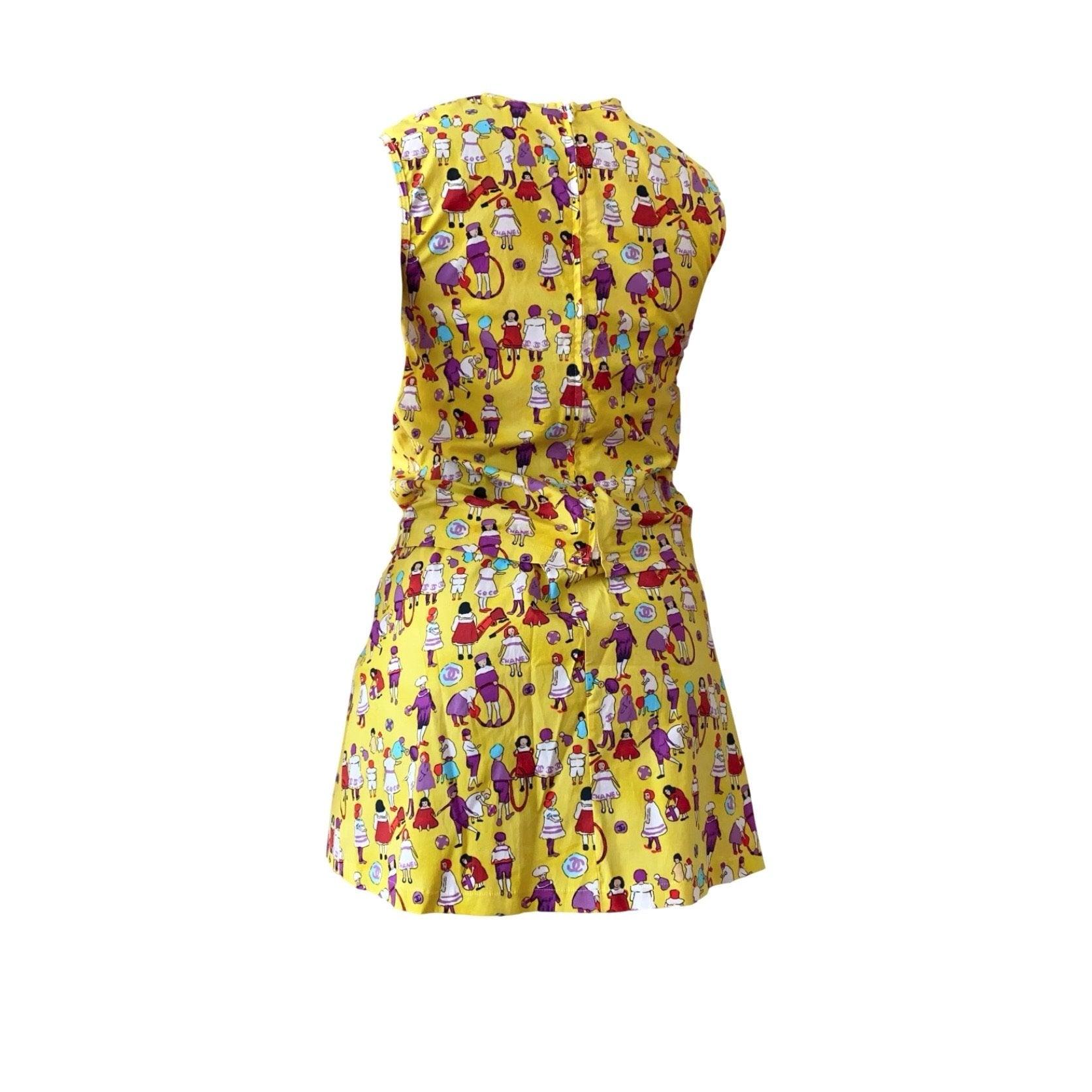 Chanel Yellow Graphic Print Skirt Set - Apparel