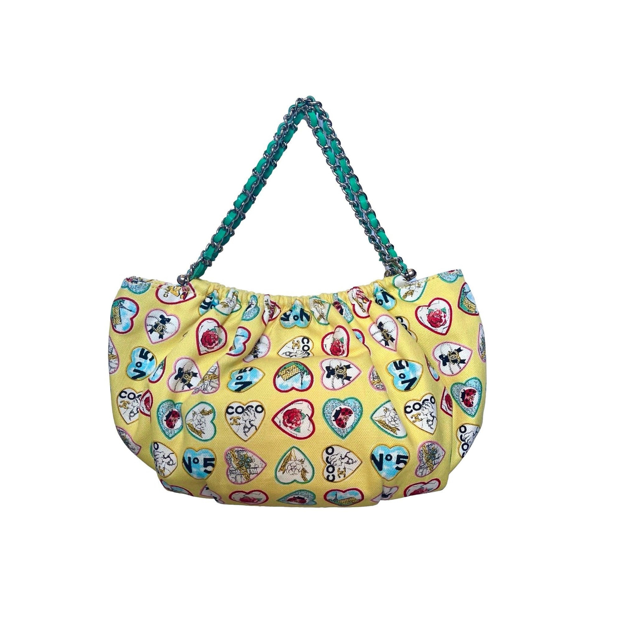 Chanel Yellow Heart Mini Chain Bag - Handbags