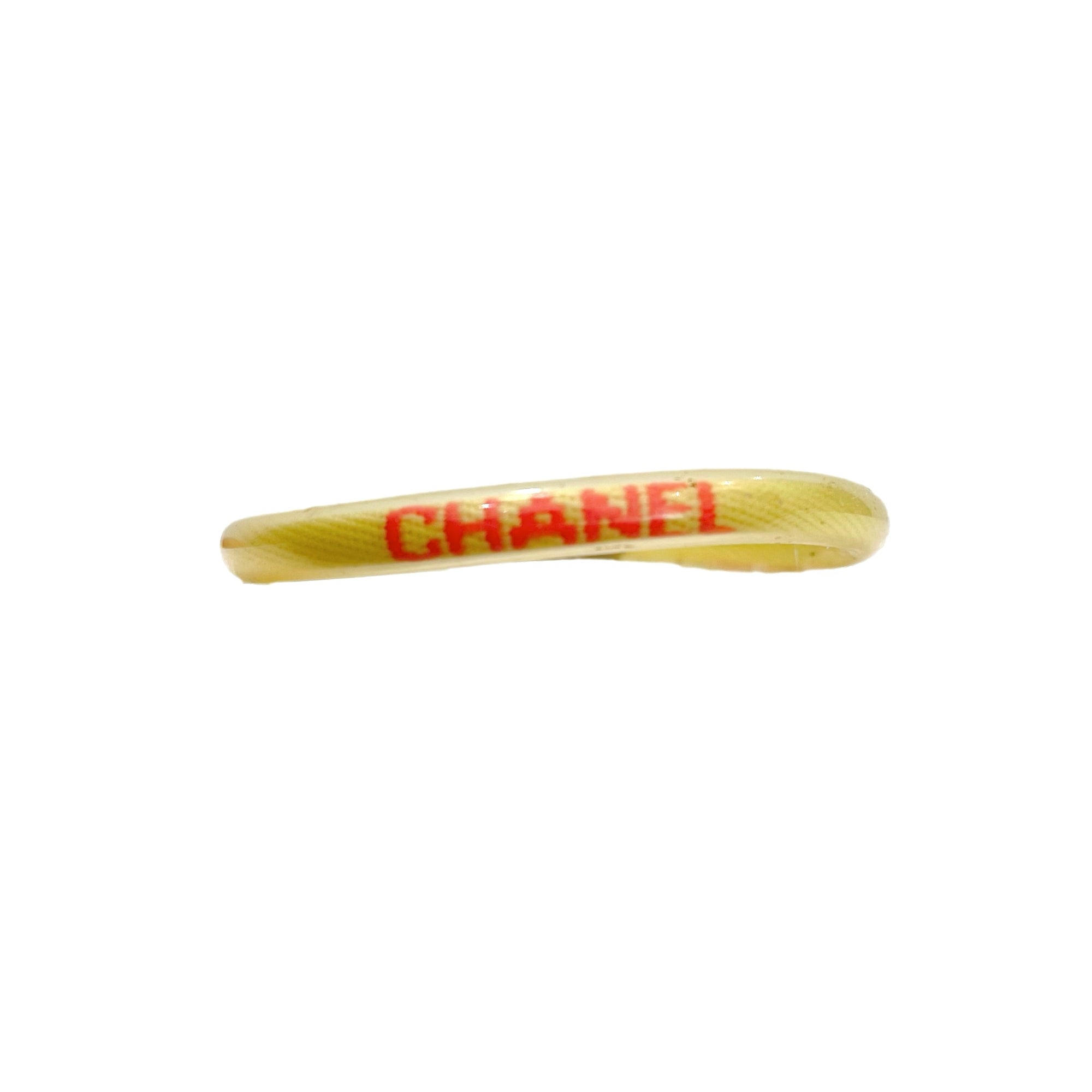 Chanel Yellow Logo Bracelet - Jewelry