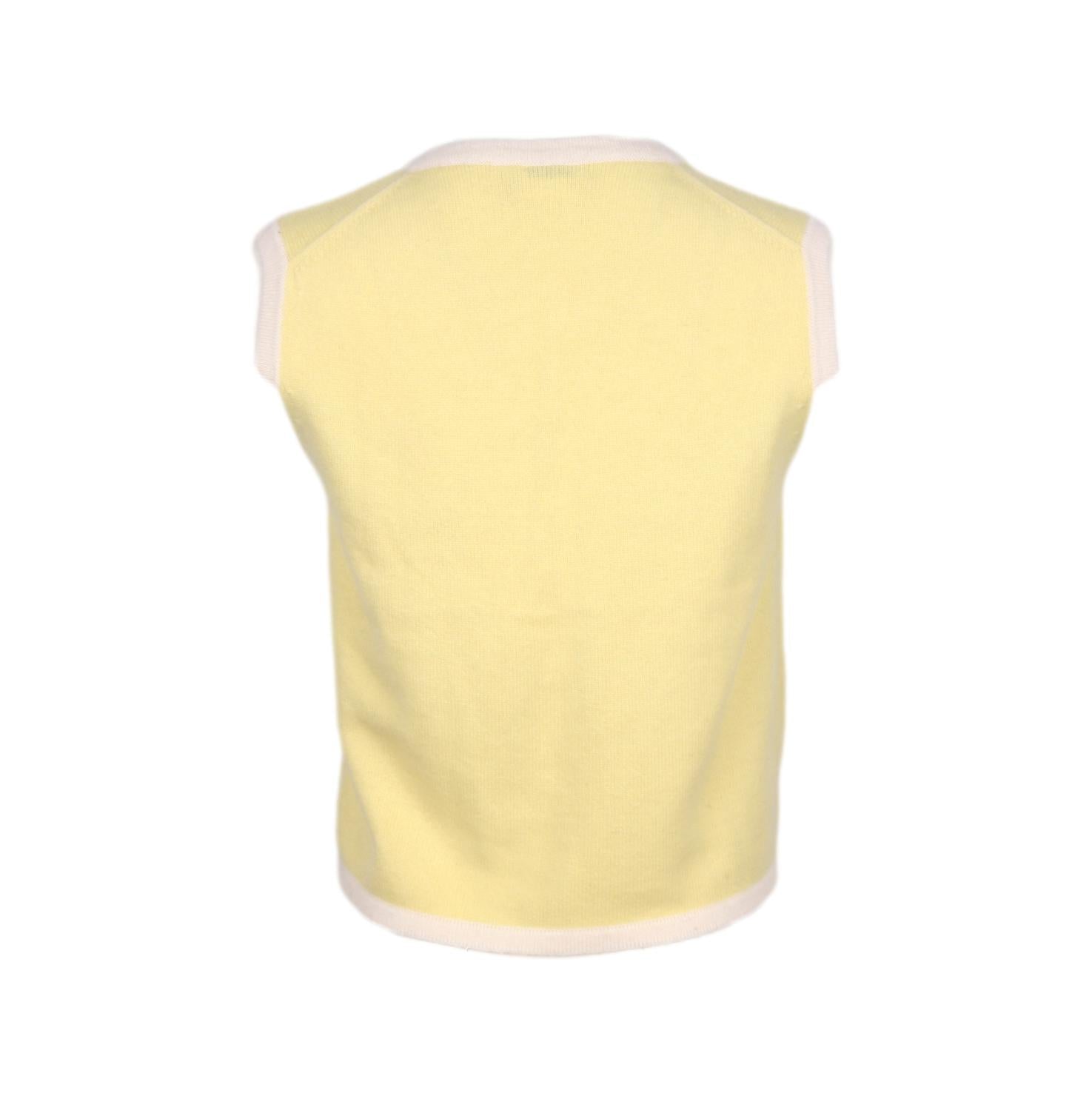 Chanel Yellow Logo Button Tank - Apparel
