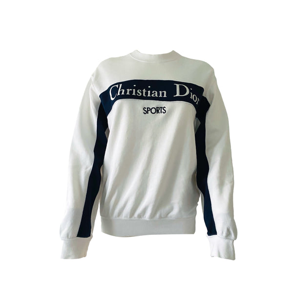 Christian Dior Sports White Logo Sweatshirt - Apparel