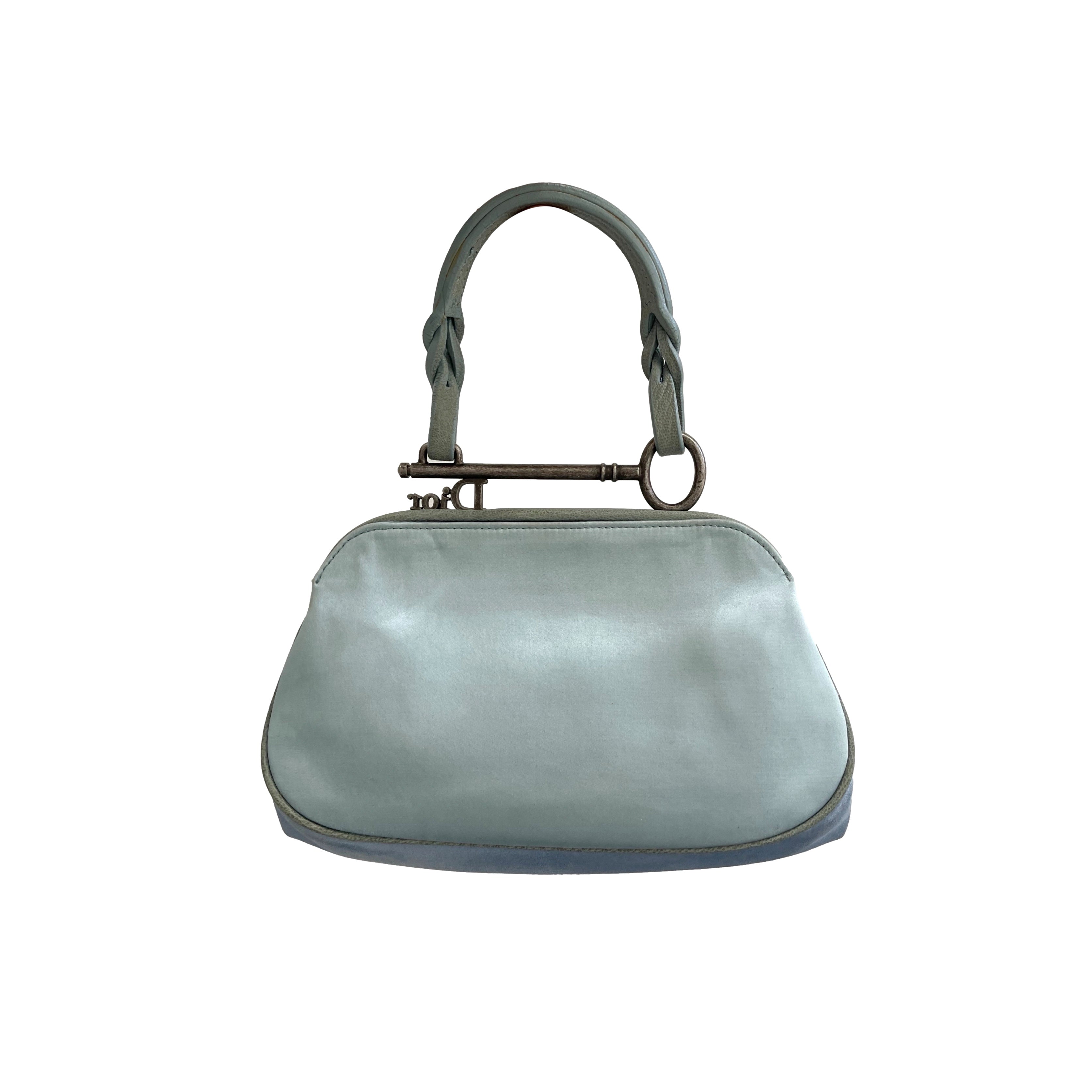 Vintage Dior Baby Blue Snakeskin Mini Top Handle Bag – Treasures of NYC