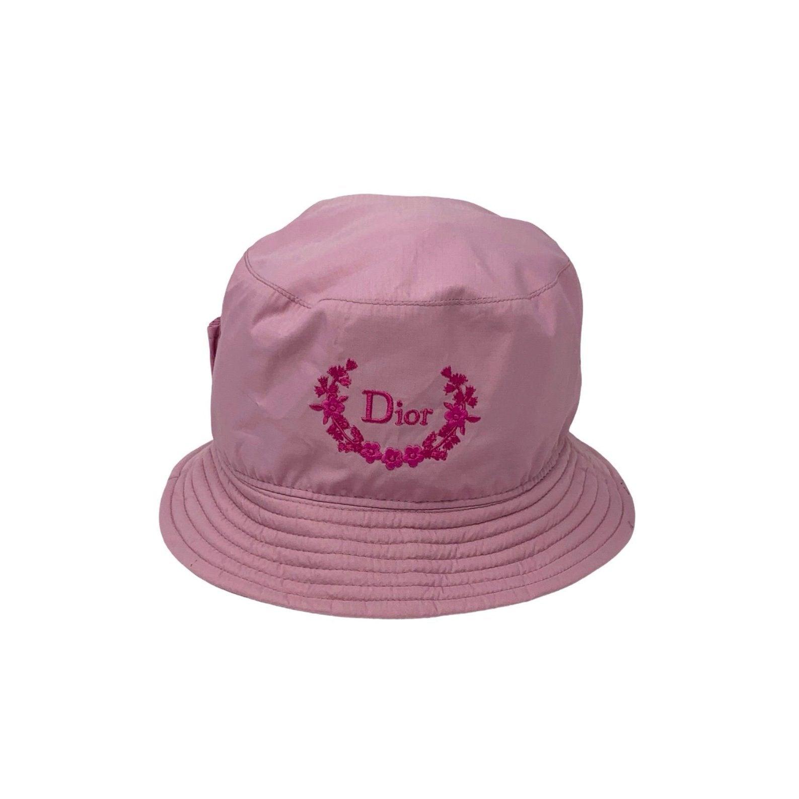Dior Baby Pink Logo Bucket Hat - Accessories