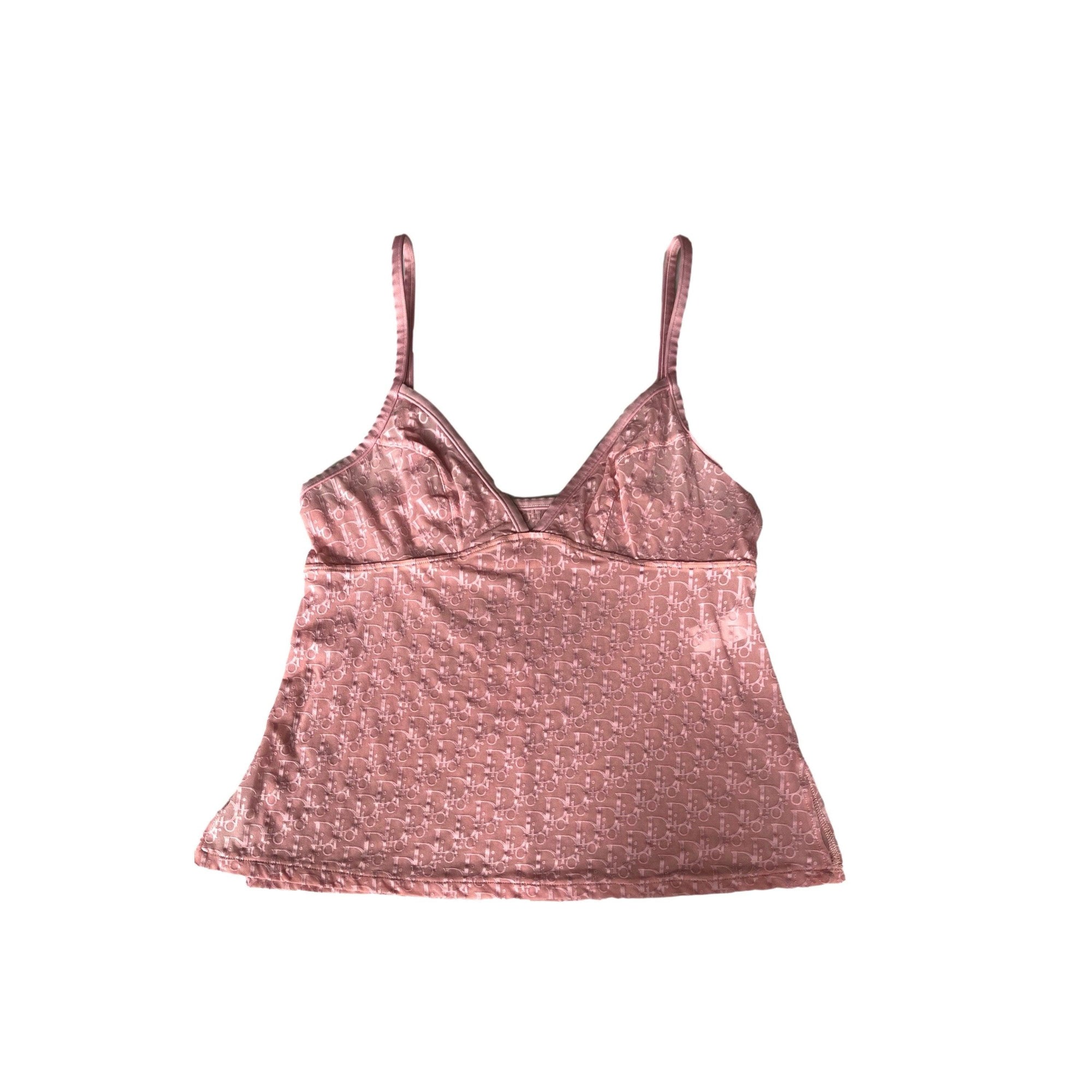Dior Baby Pink Monogram Crop Tank - Apparel