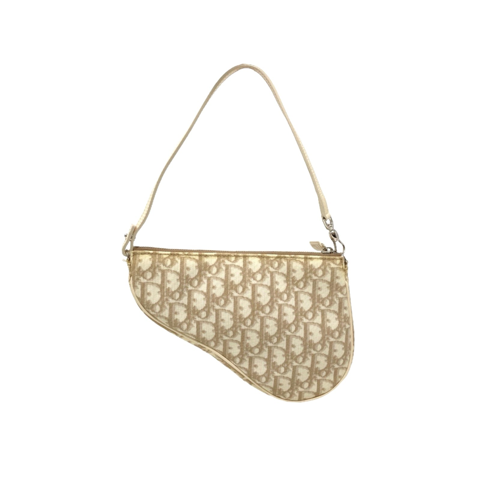 Dior Beige Mini Embroidered Saddle Bag - Handbags