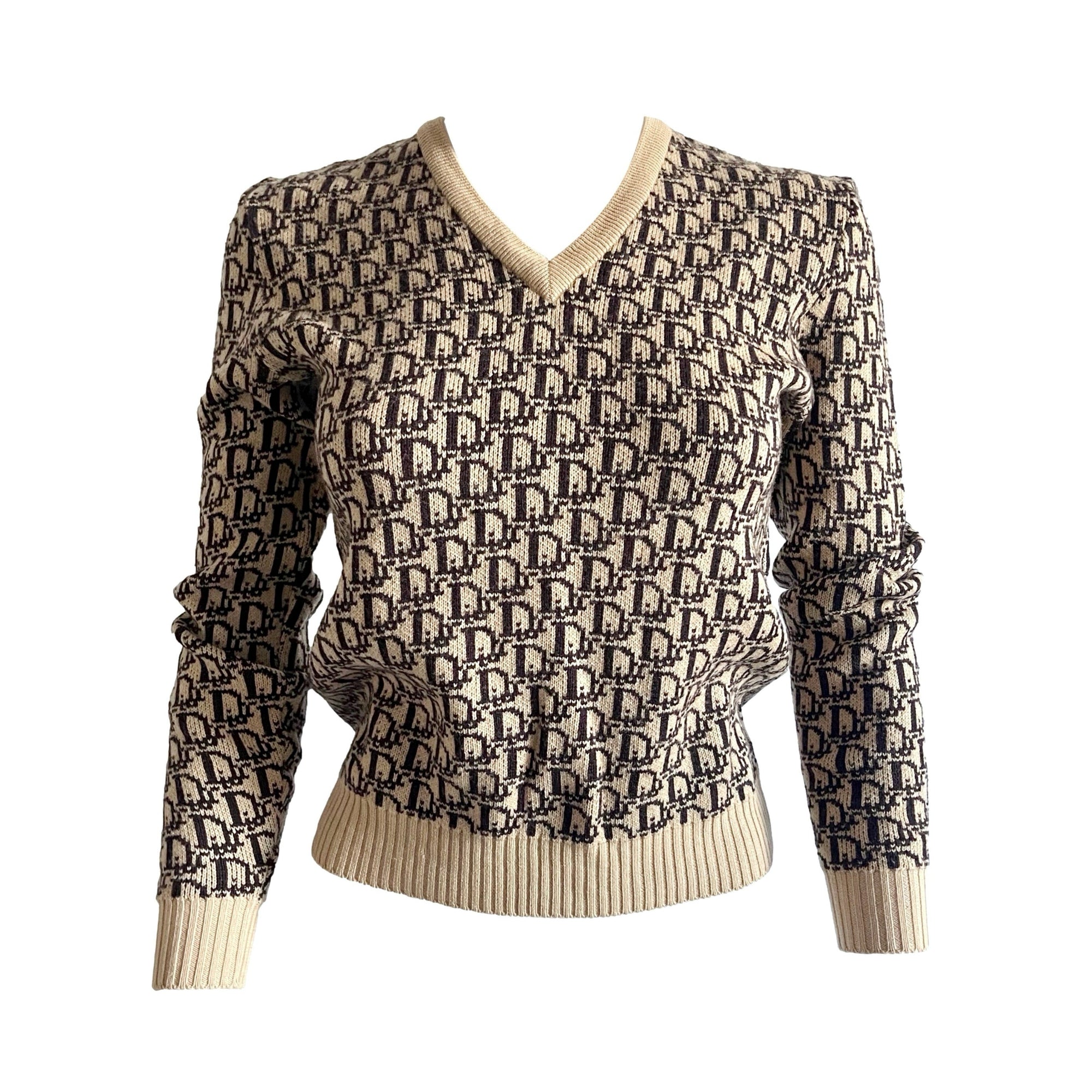 Dior Beige Monogram Sweater - Apparel