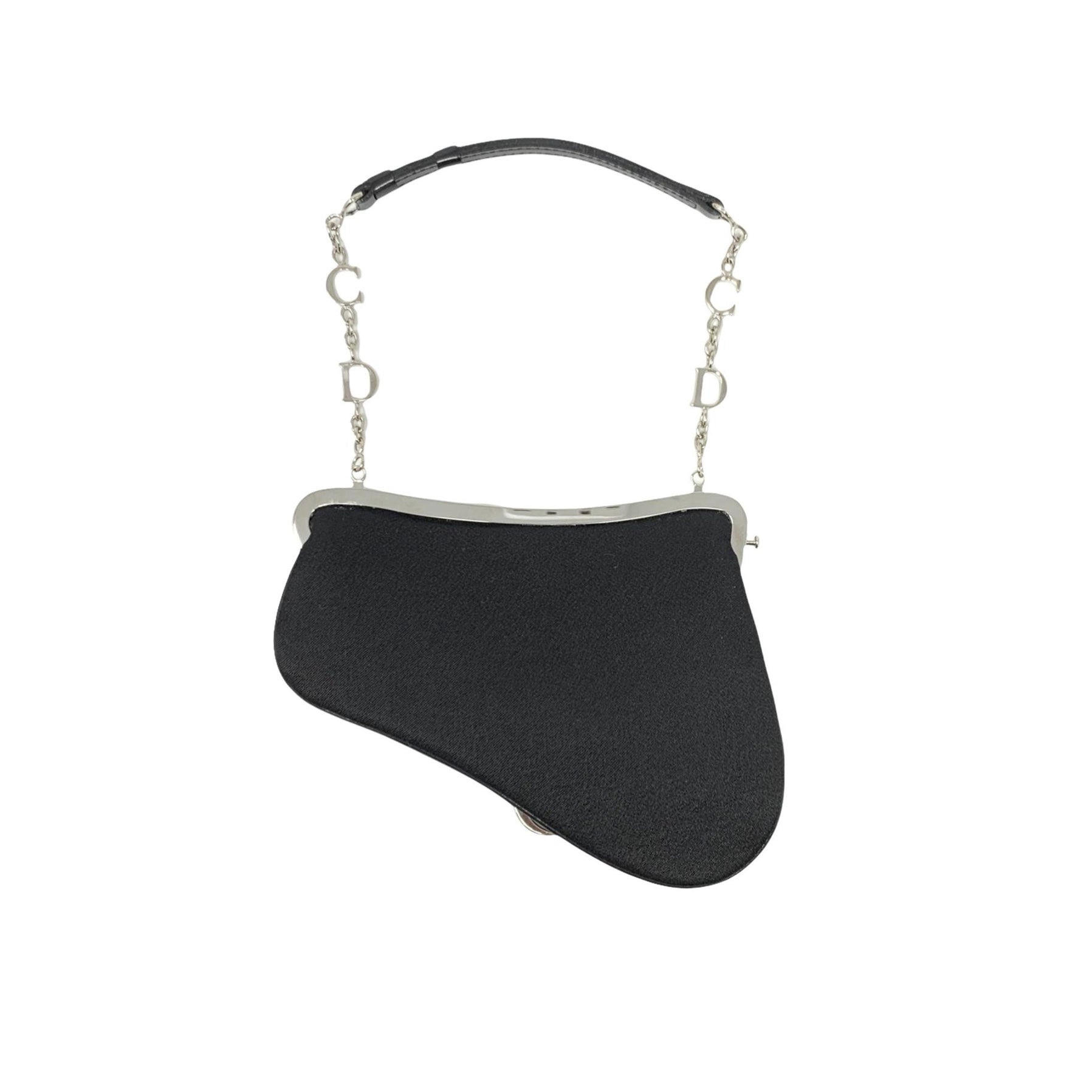 Dior Black Beaded Mini Saddle Bag - Handbags