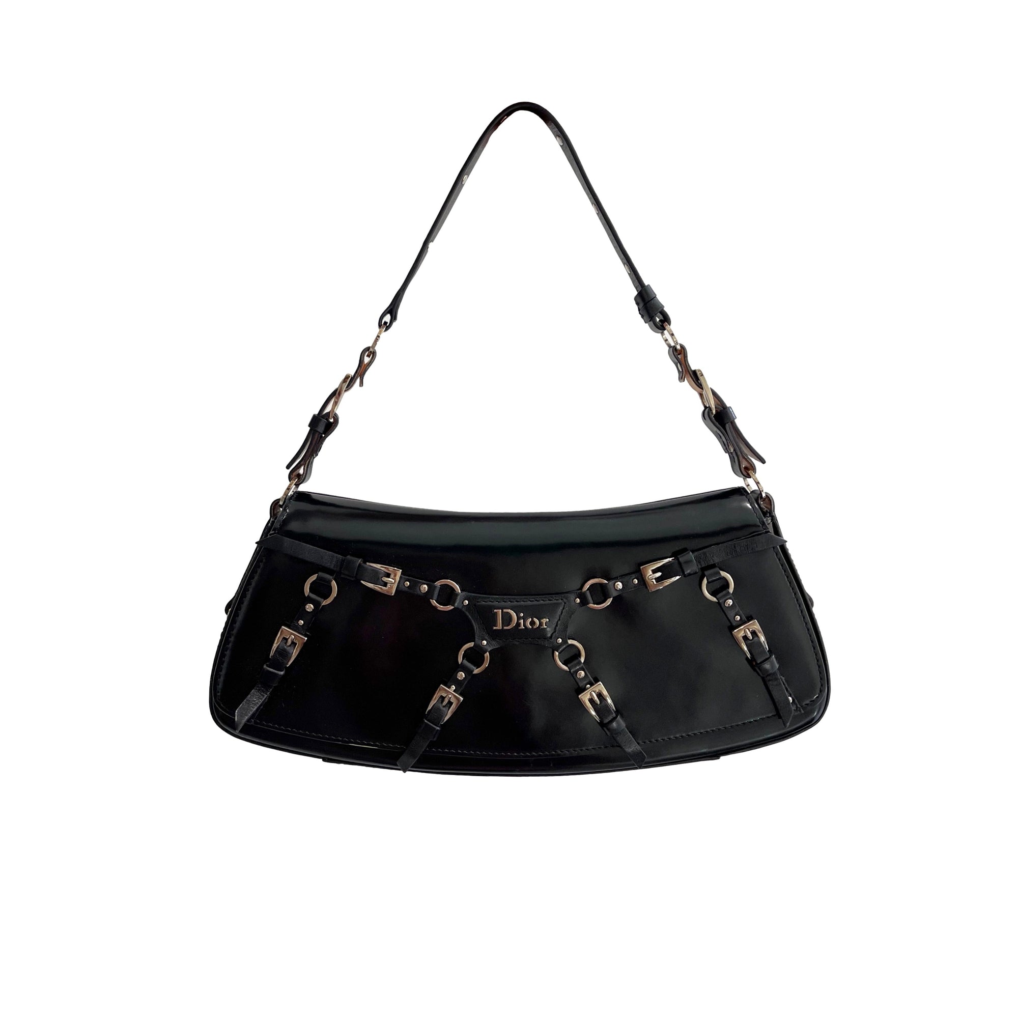 Dior Black Bondage Shoulder Bag - Handbags