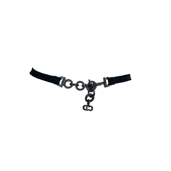 Dior Black Bow Logo Choker - Jewelry