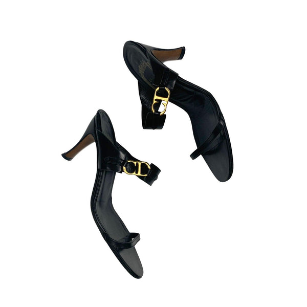 Dior Black CD Leather Heels - Shoes