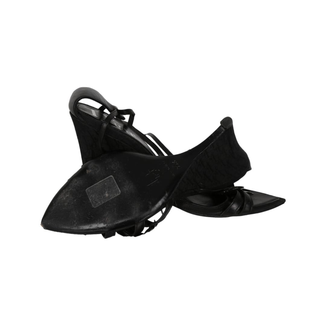 Dior Black Coin Wrap Heels - Shoes
