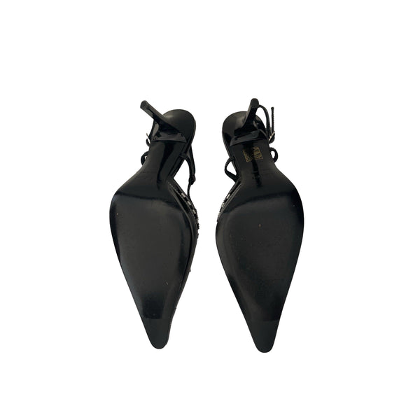 Dior Black Dice Slingbacks - Shoes