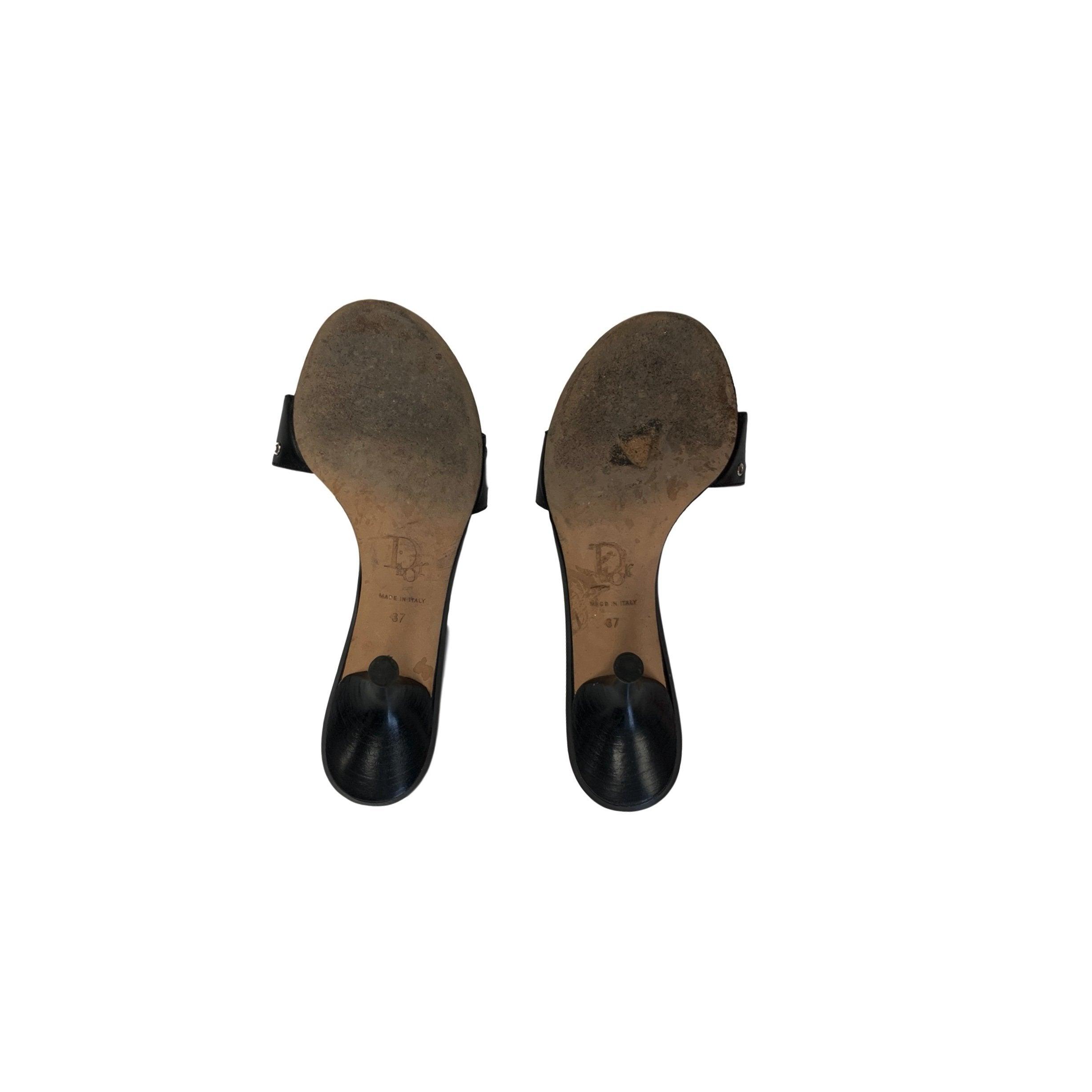 Treasures of NYC - Dior Black Grommet Logo Heels
