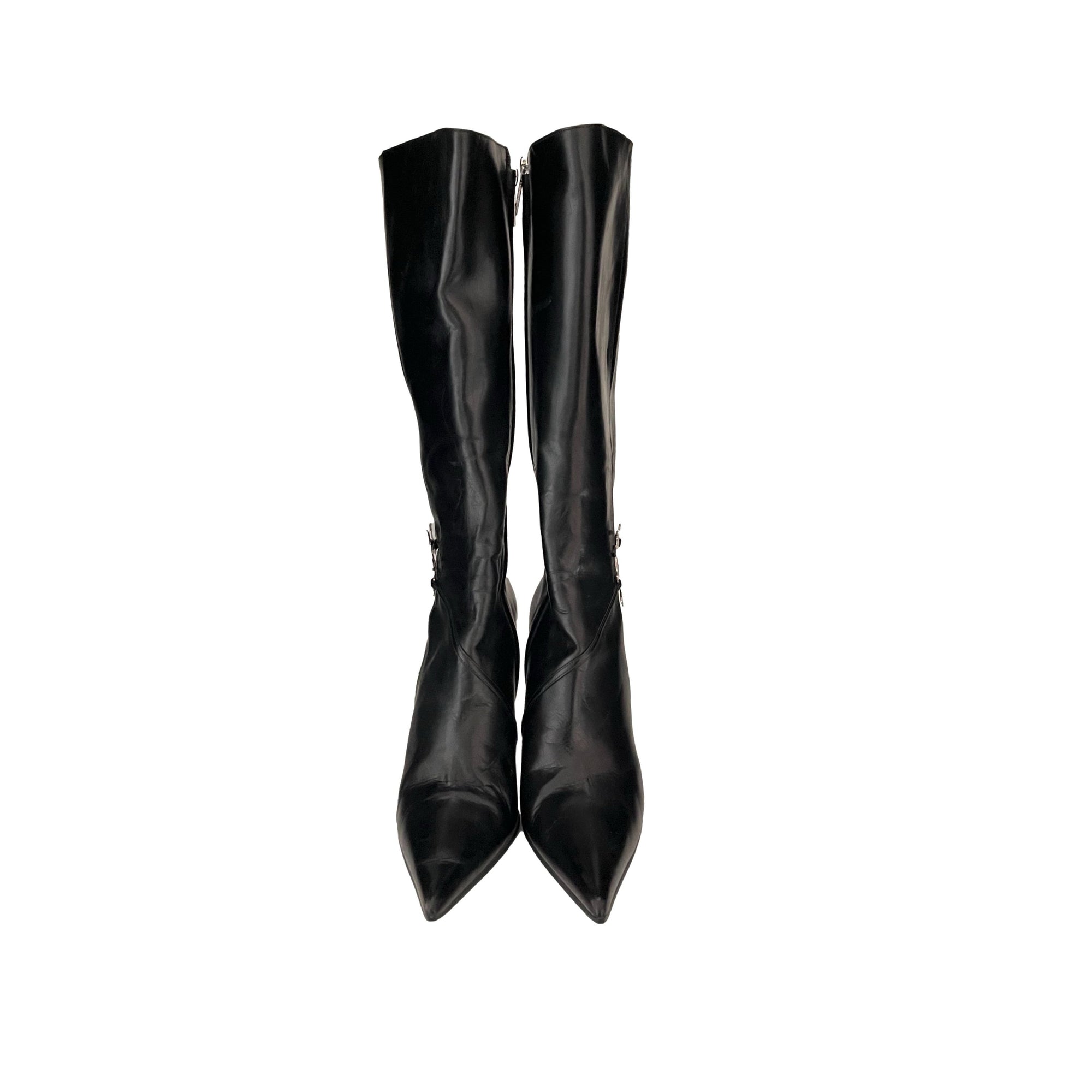 Dior Black Heart Leather Boots - Shoes