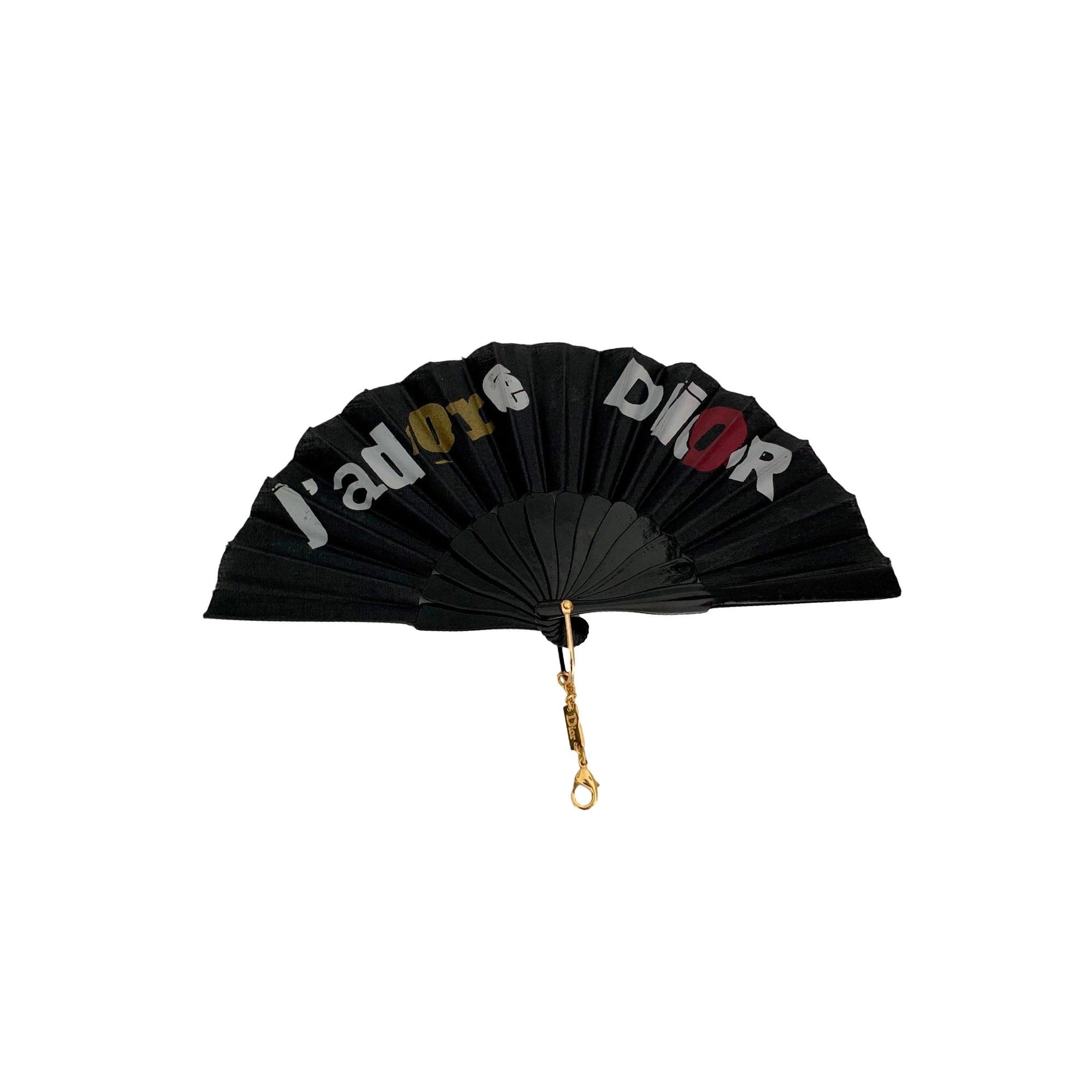 Dior Black Logo Fan Charm - Accessories