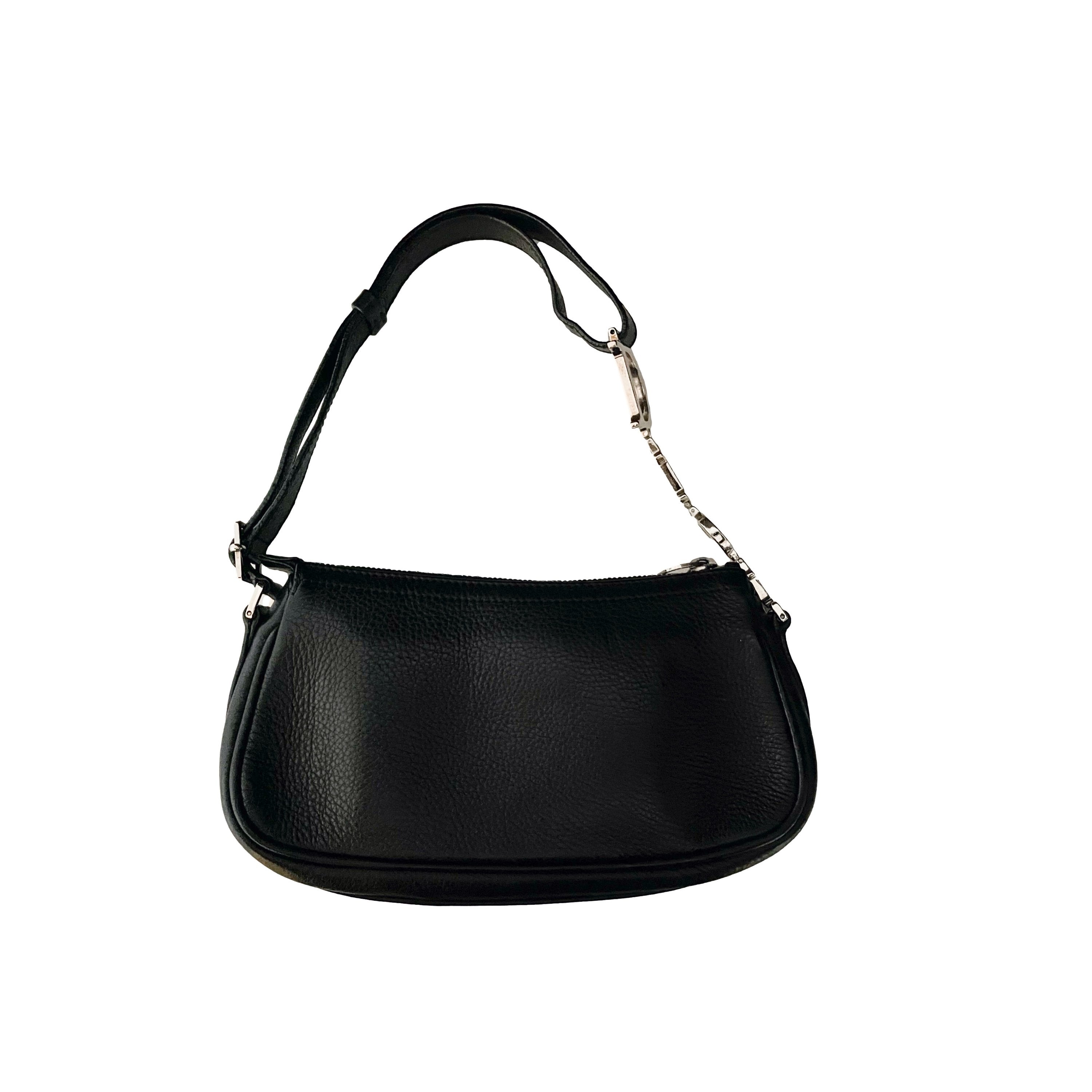 Vintage Dior Black Leather Shoulder Bag – Treasures of NYC