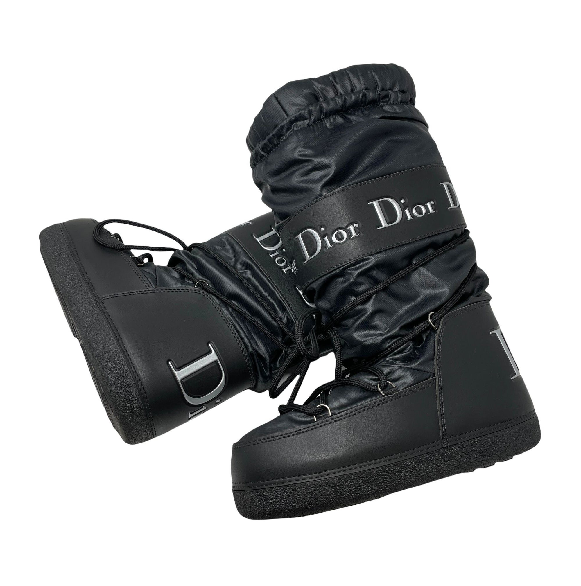 Dior Black Logo Snow Boots - Shoes