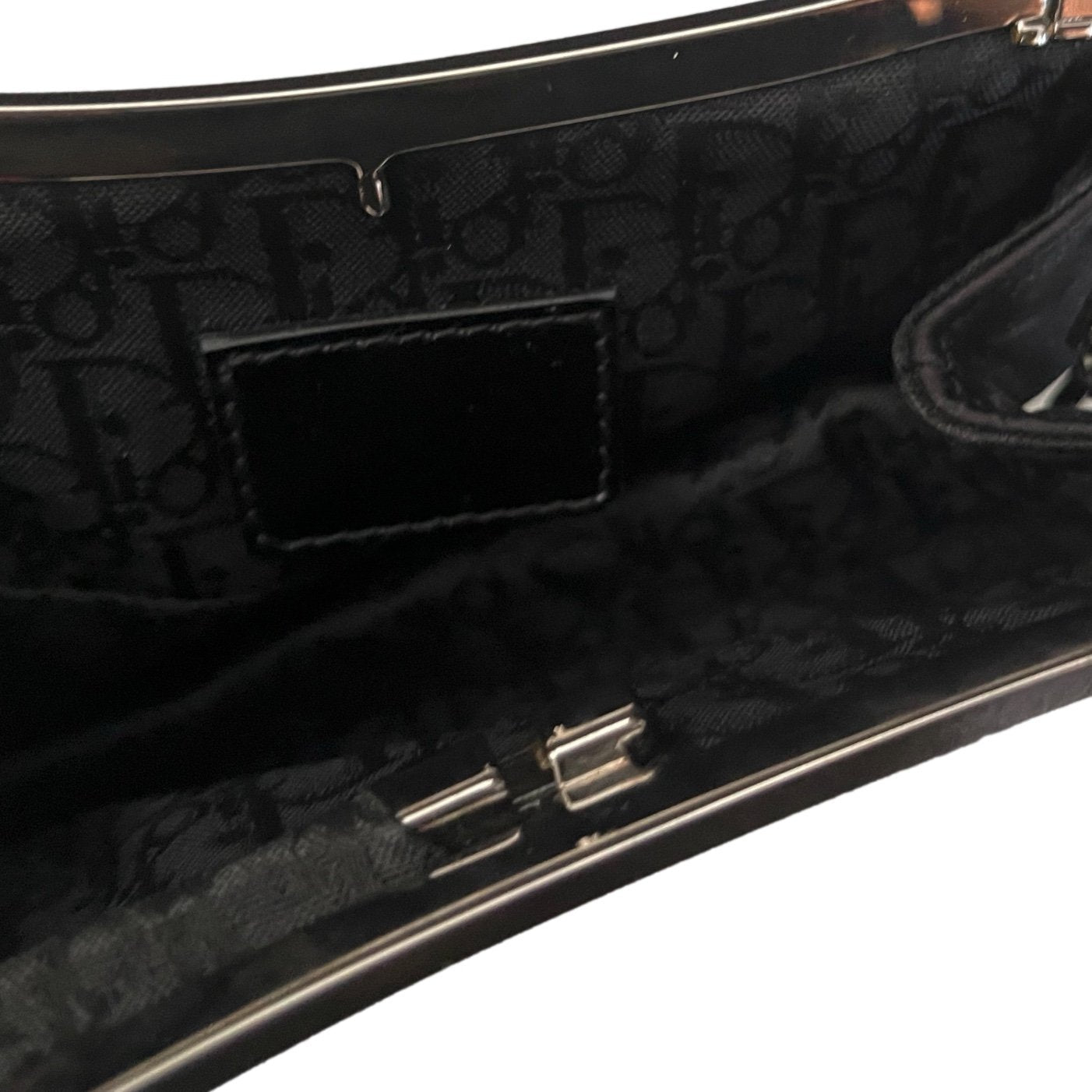 Treasures of NYC - Dior Black Satin Mini Saddle Bag