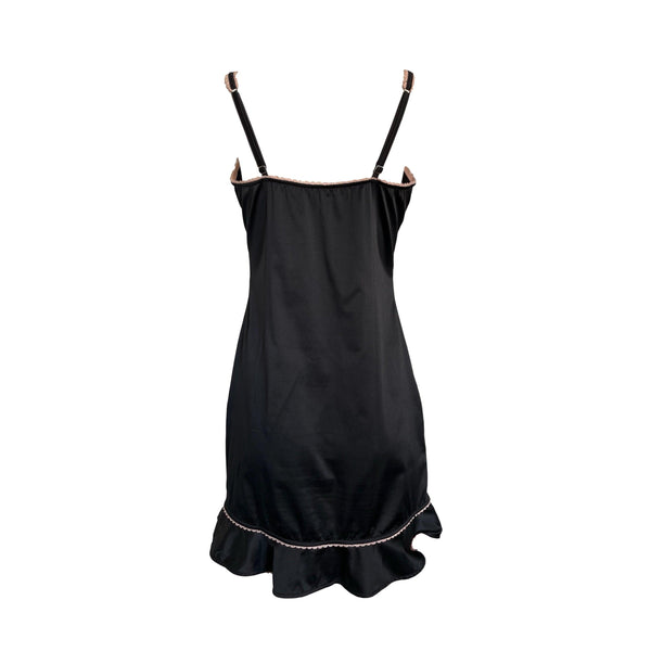 Dior Black Satin Rhinestone Dress - Apparel