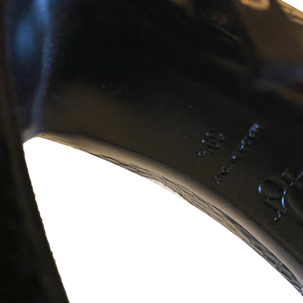 Dior Black Snakeskin Rivet Bow Heels - Shoes
