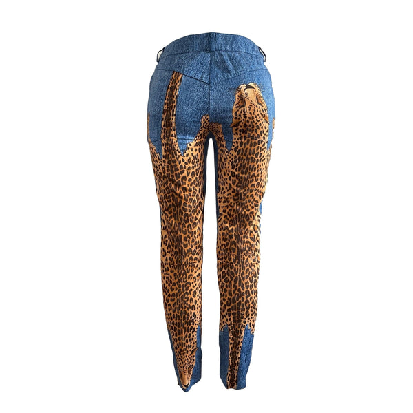 Dior Blue Cheetah Pants - Apparel