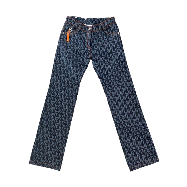Dior Blue Monogram Jeans - Apparel
