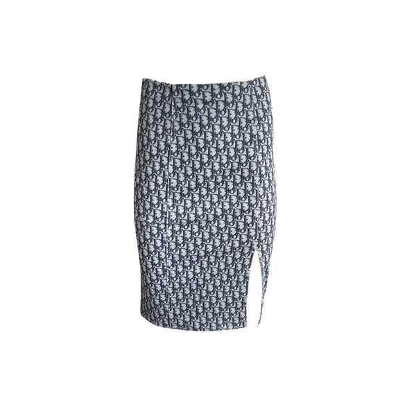 Dior Blue Monogram Pencil Skirt - Apparel