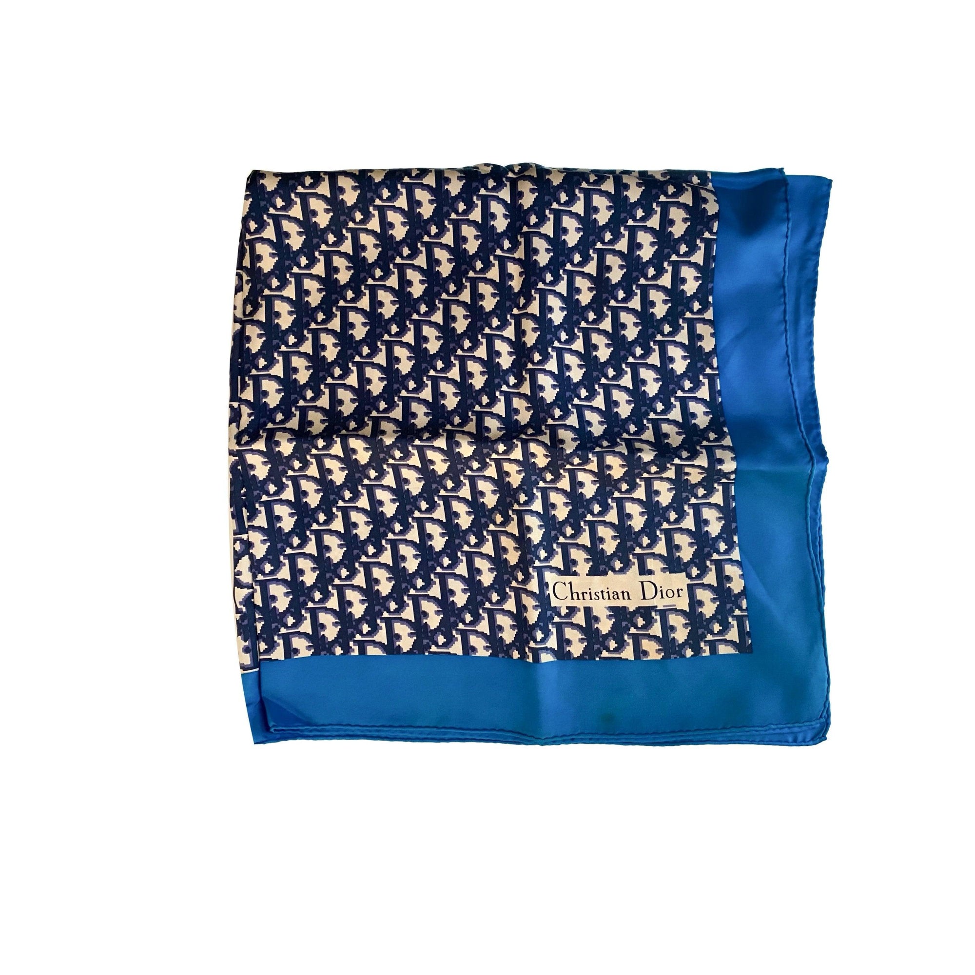 Dior Blue Monogram Scarf - Accessories
