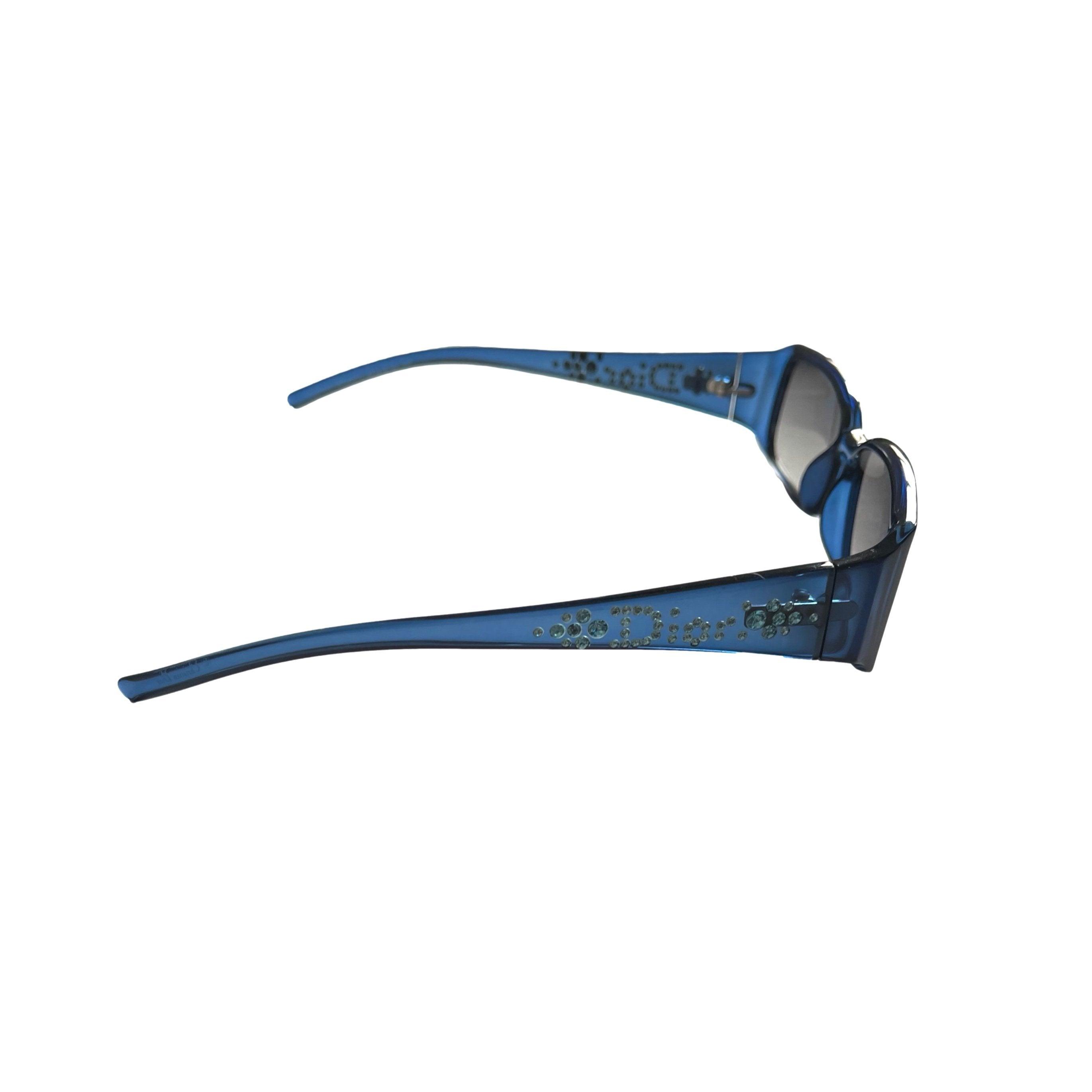 Treasures of NYC - Dior Blue Rhinestone Slim Sunglasses