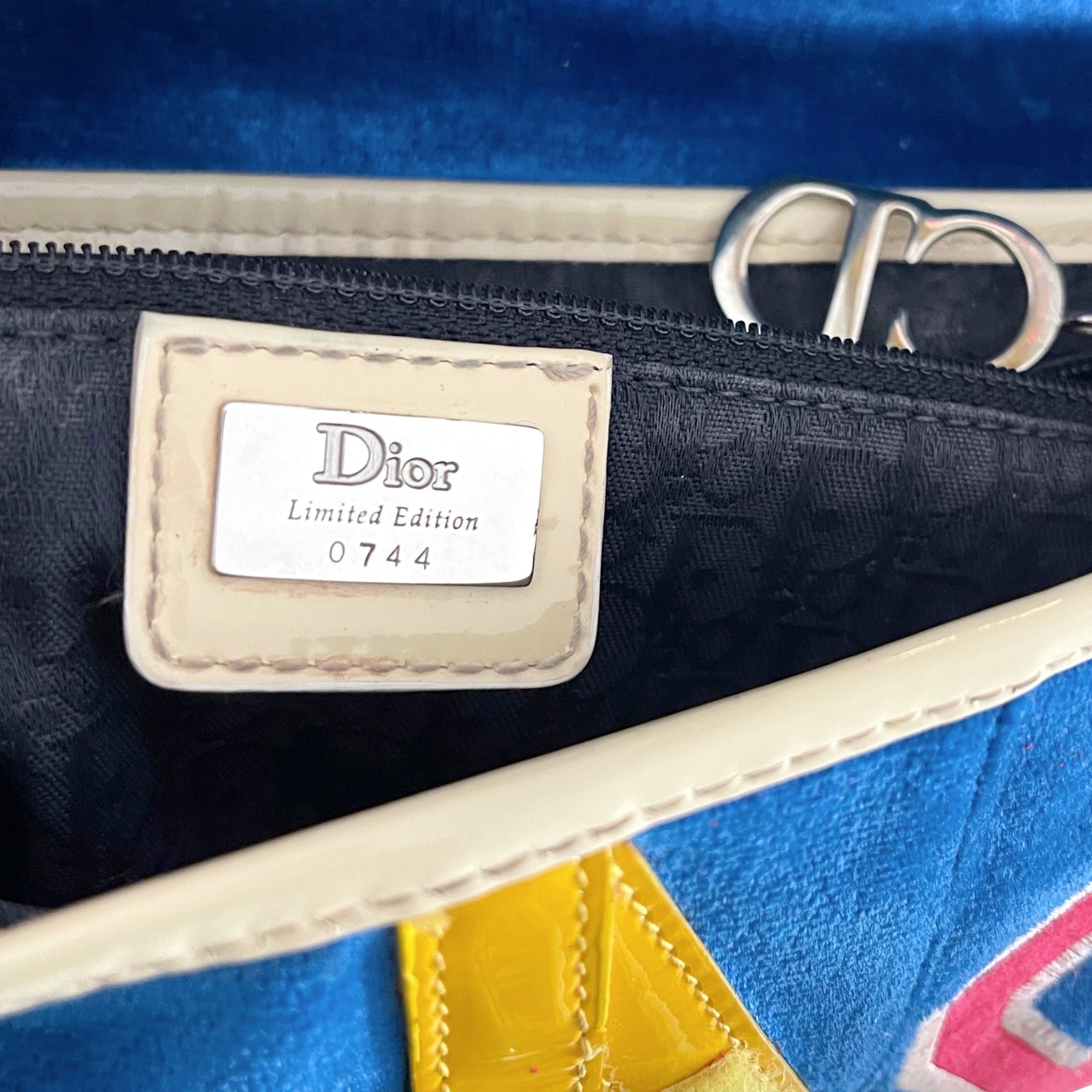 Dior Blue Velvet Adiorable Saddle Bag - Handbags