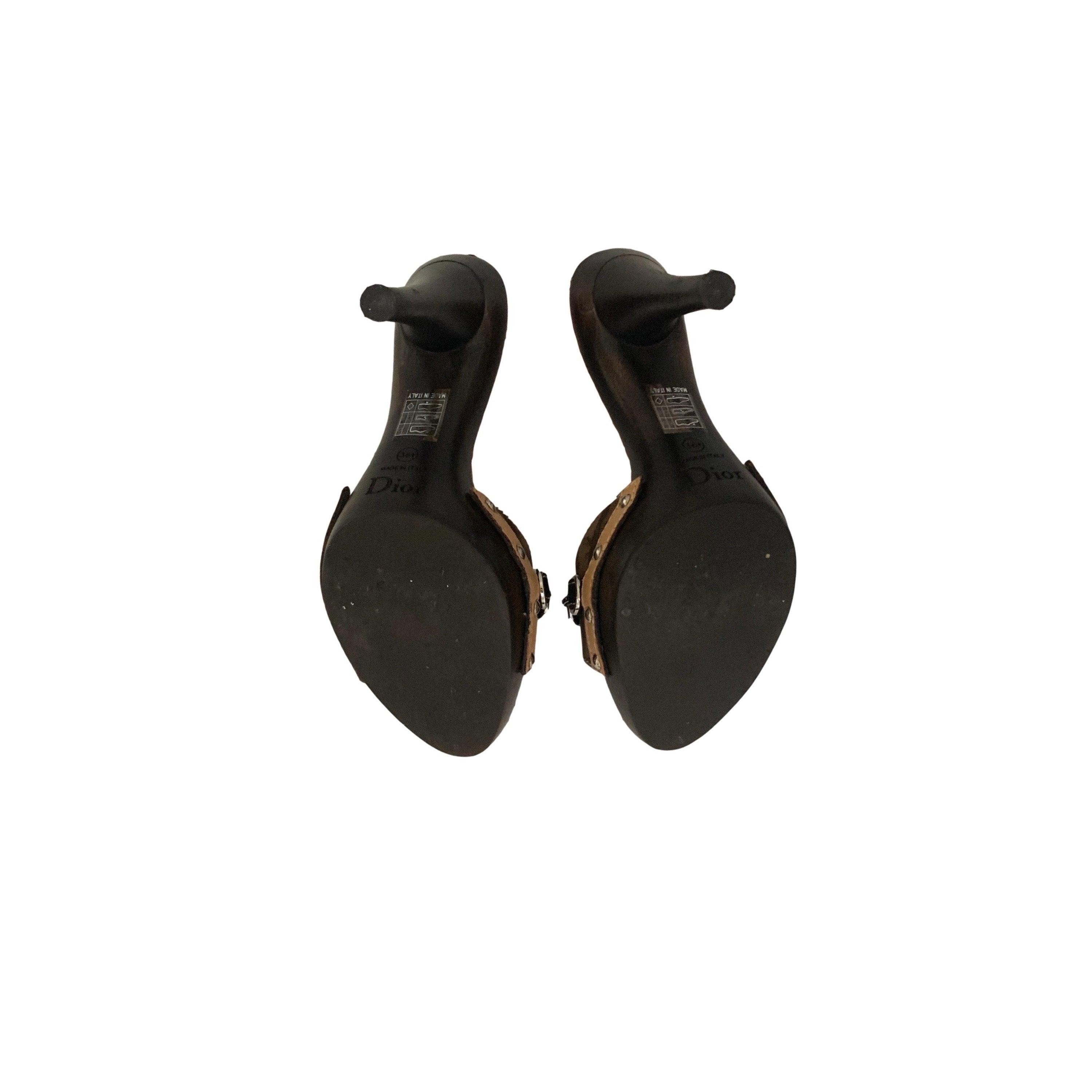 Treasures of NYC - Dior Brown Heart Lock Heels