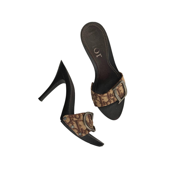 Dior Brown Logo Heels - Shoes