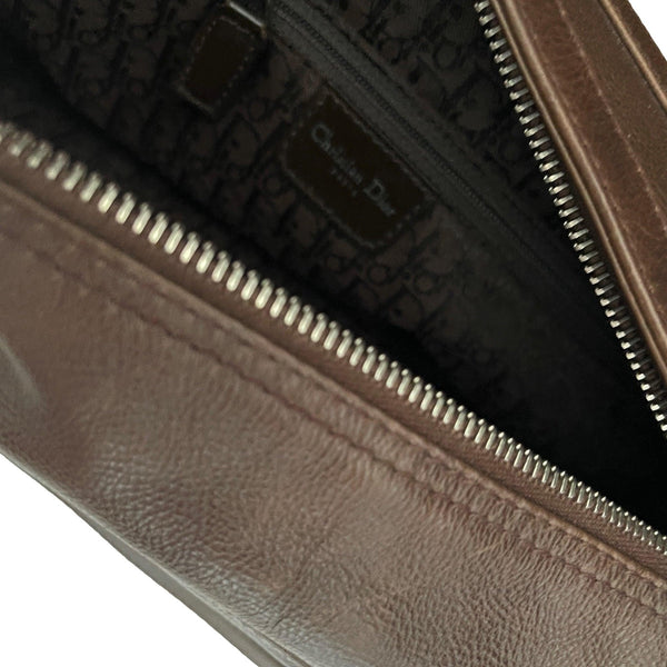 Dior Brown Logo Shoulder Bag - Handbags