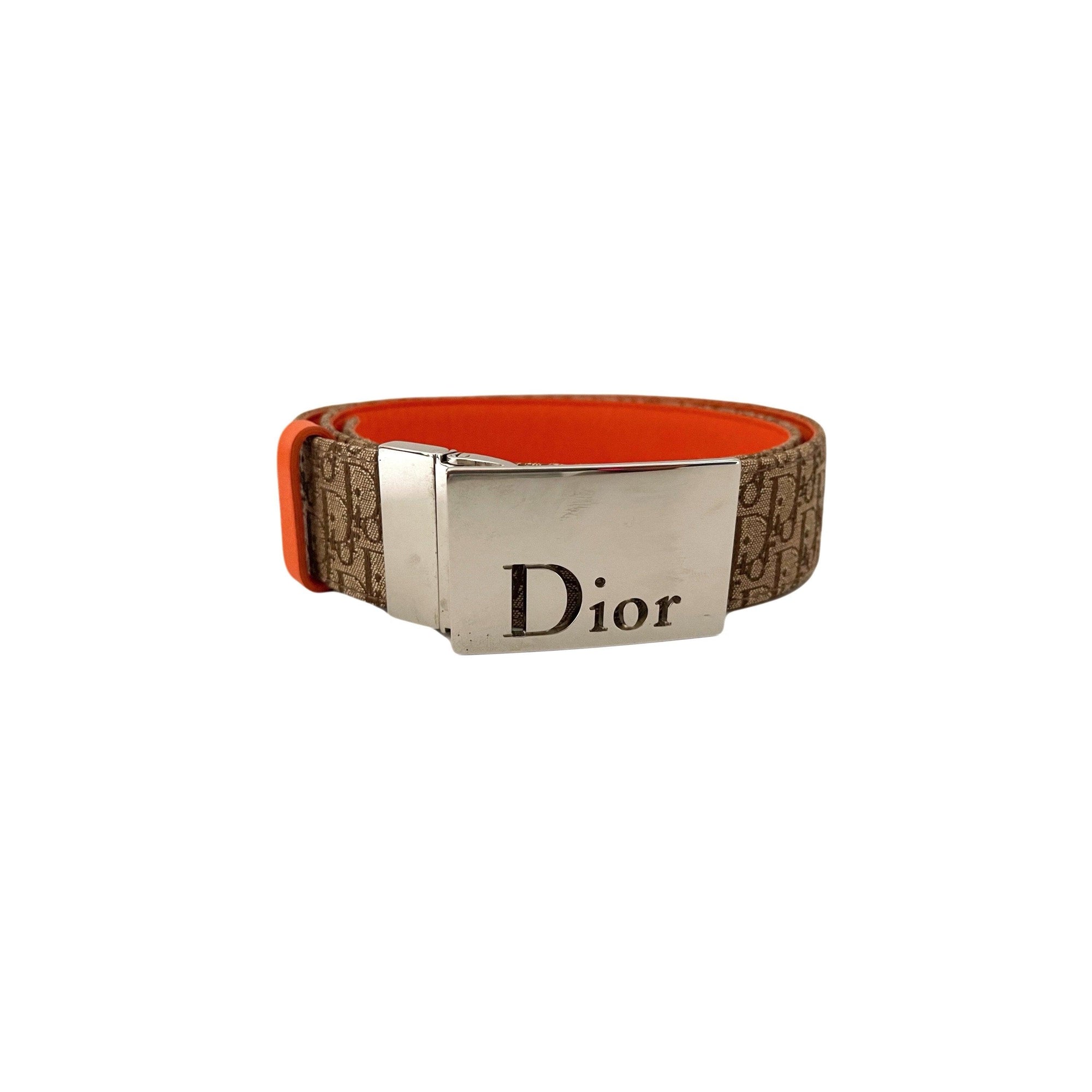 Dior Brown Monogram Belt - Accessories