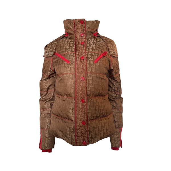 Dior Brown Monogram Puffer Jacket - Apparel