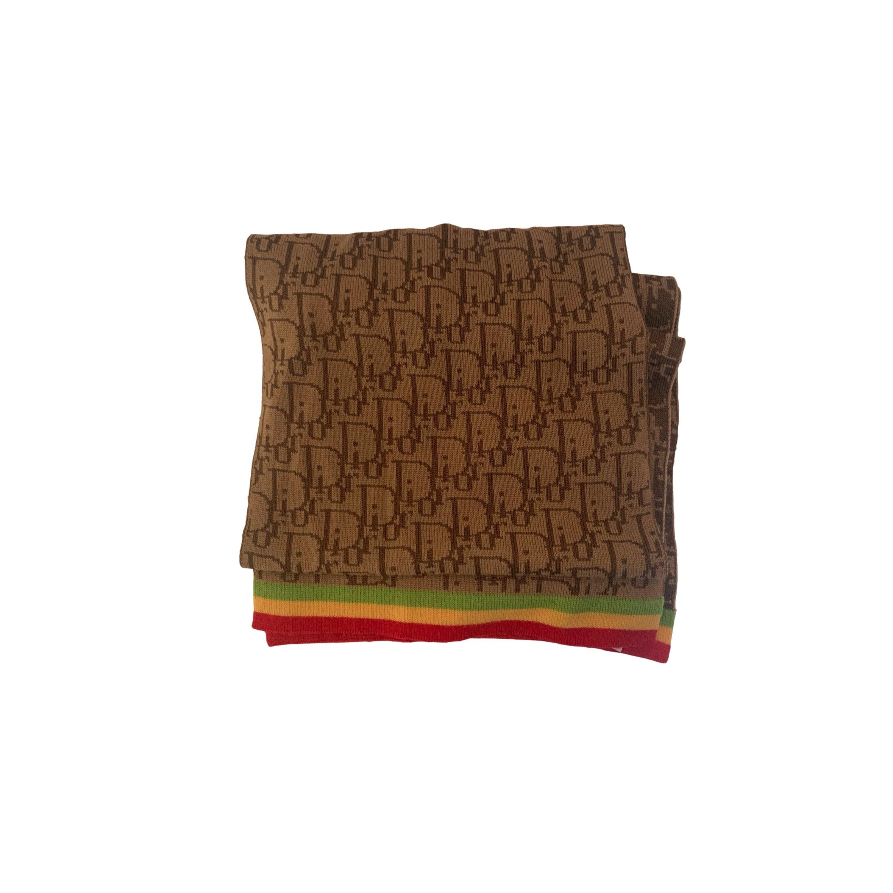 Treasures of NYC - Dior Brown Rasta Print Monogram Scarf