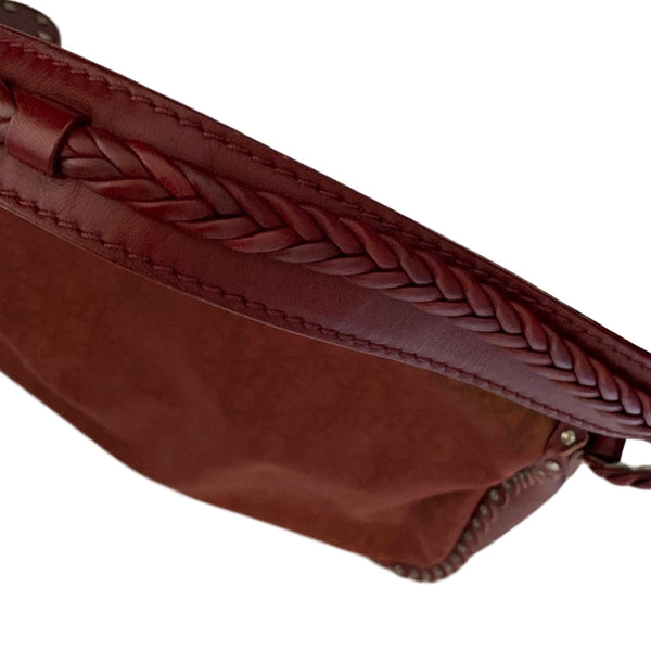 Dior Burgundy Monogram Shoulder Bag - Handbags