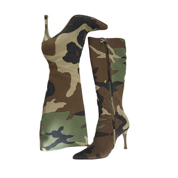 Dior Camouflage Logo Boots - Shoes