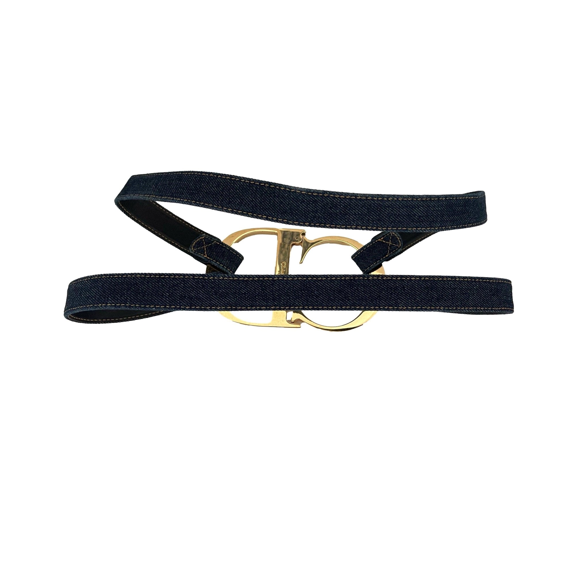 Dior Denim Jumbo Logo Belt - Accessories