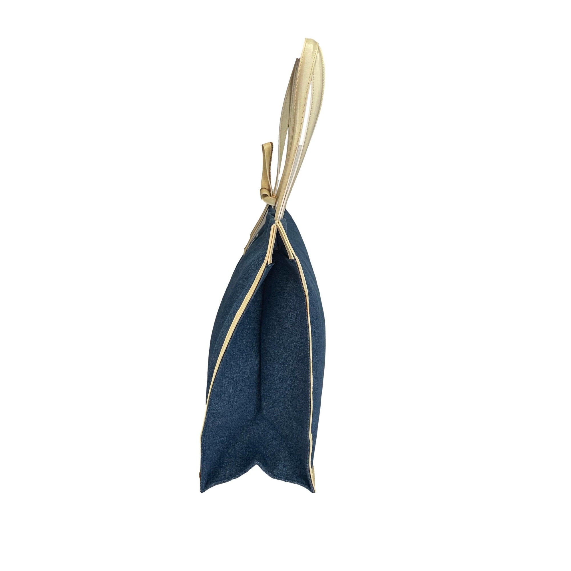 Dior Denim Logo Tote - Handbags