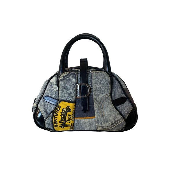 Dior Denim Mini Top Handle - Handbags