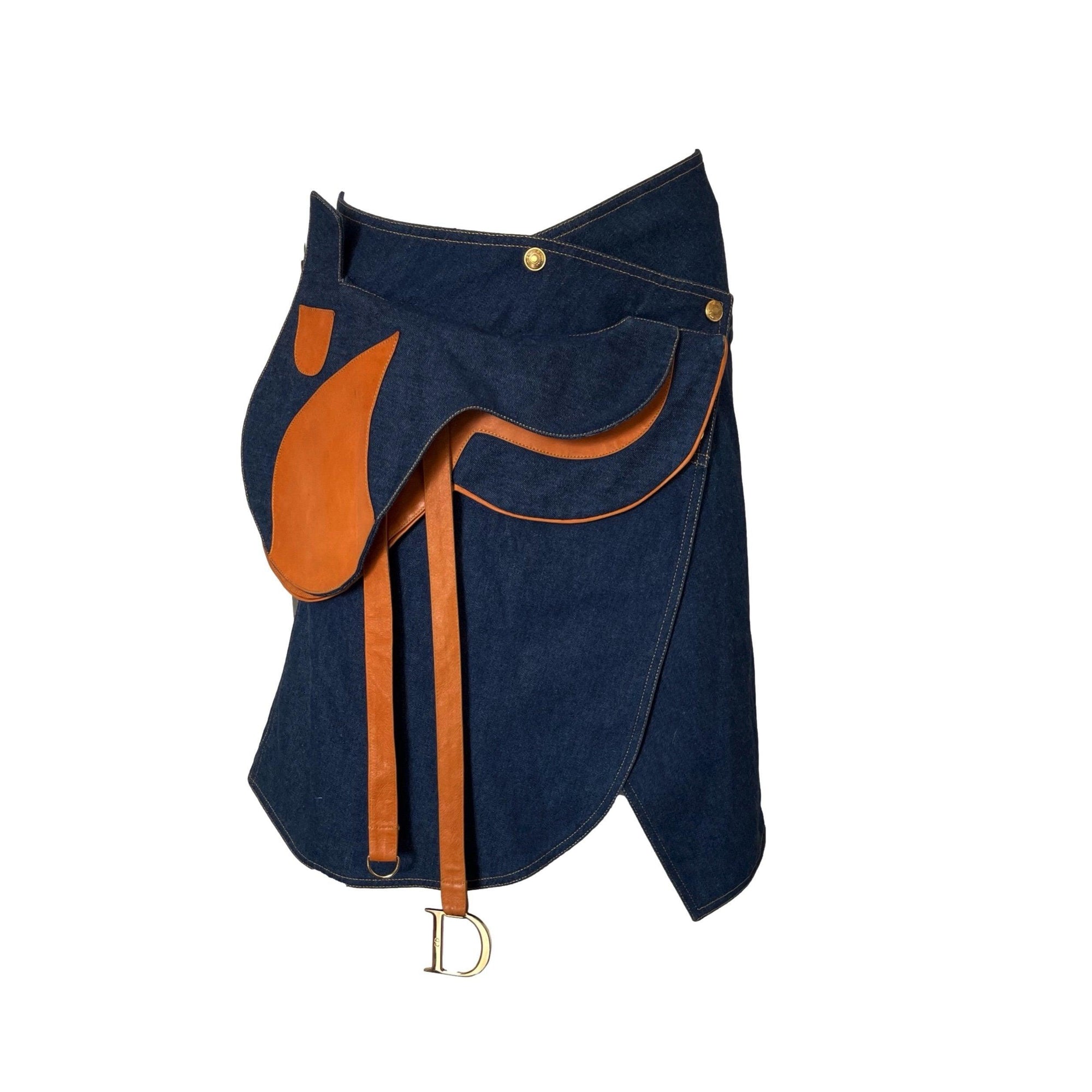 Dior Denim Saddle Skirt - Apparel