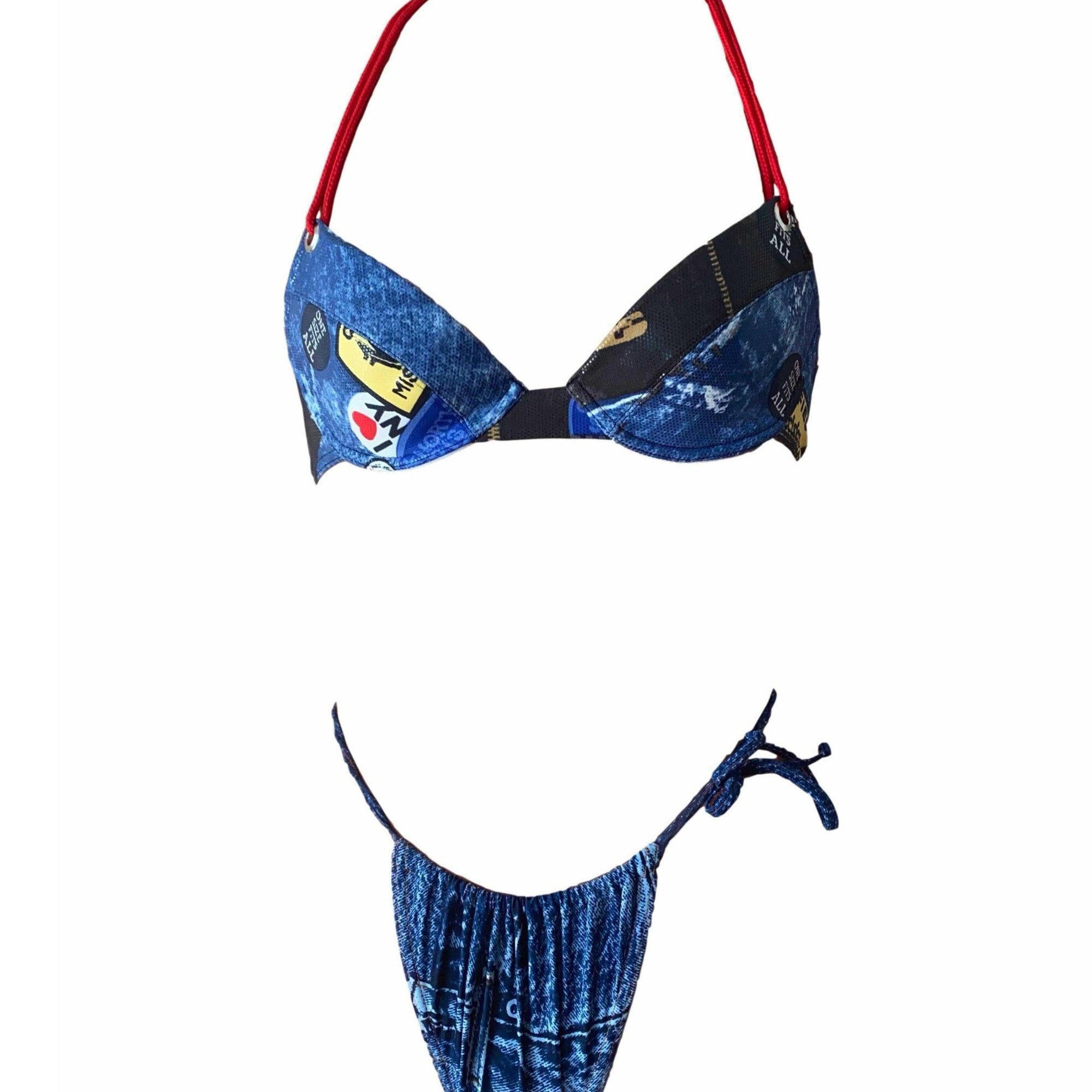 Dior Denim Speedway Logo Bikini - Swimwear
