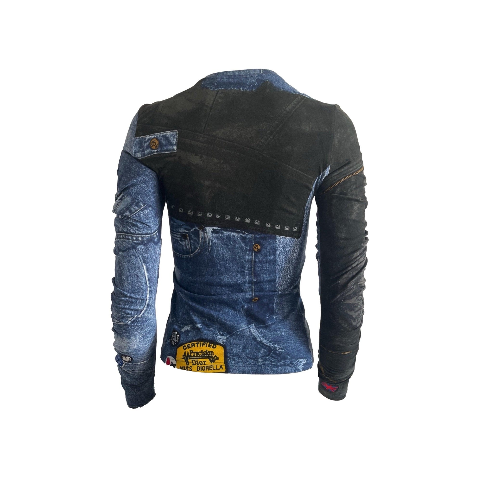 Dior Denim Speedway Print Long Sleeve - Apparel